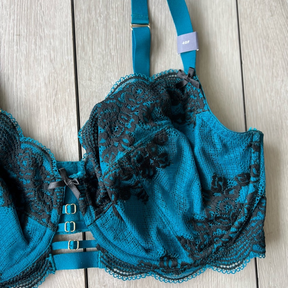 Cacique Lacy Balconette Bra 40F - Picture 2 of 5